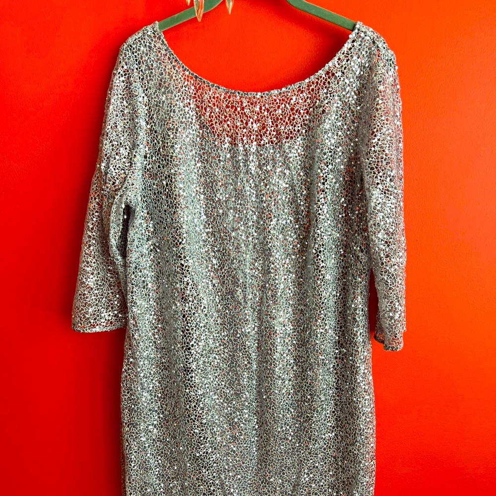 Stunning Kay Unger Sequin Cocktail Dress 16W